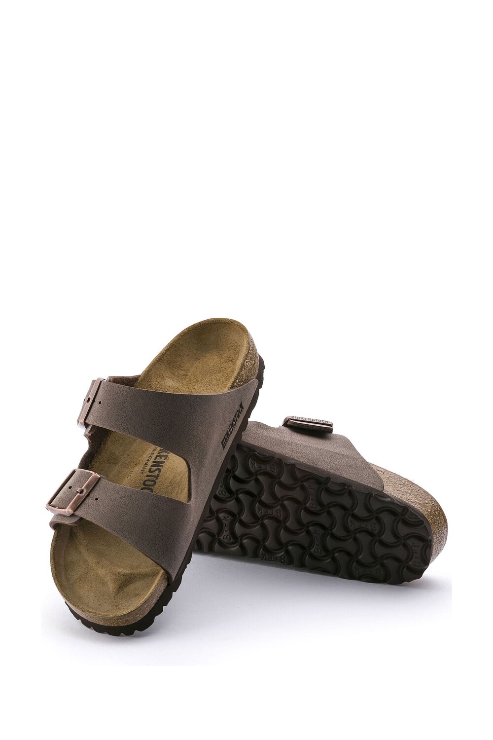 Темно-коричневые босоножки Arizona Birkenstock, коричневый — фото 3