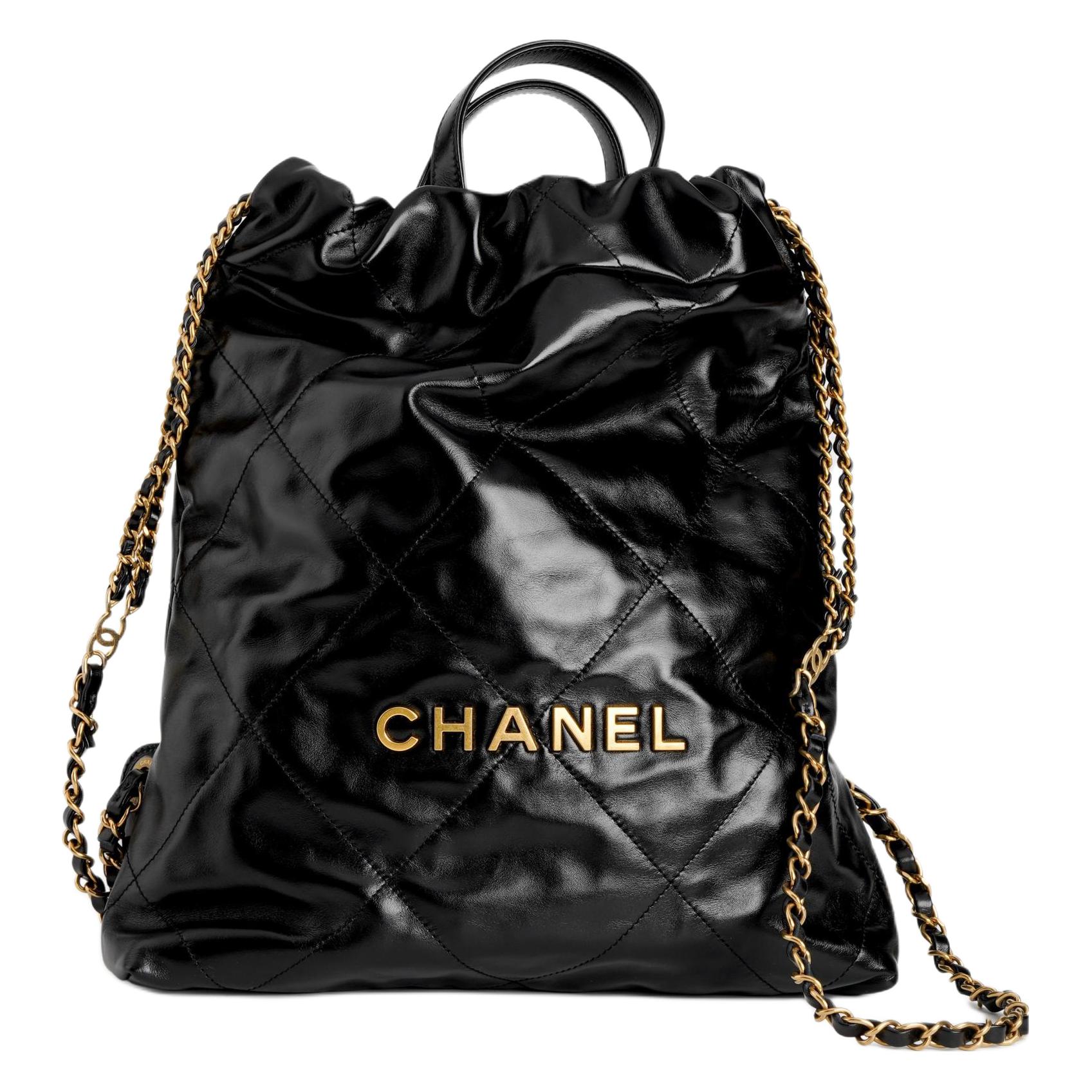 

22Bag Яркая Телячья Кожа Рюкзак Женский Черный CHANEL