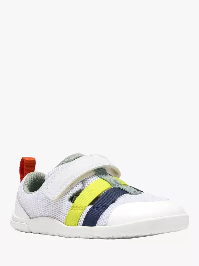 Детские сетчатые кроссовки Baby Harbour Flex T, белые/разноцветные Clarks — фото 4