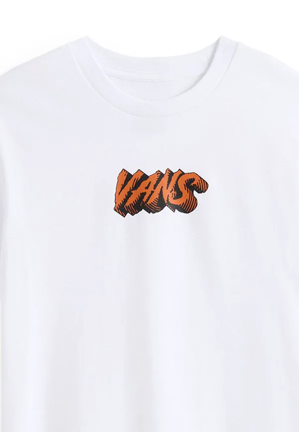 Футболка с принтом в виде каменных завитков Vans, White — фото 3