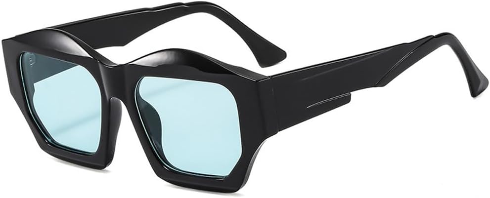 

Винтажные солнцезащитные очки для женщин и мужчин, роскошные солнцезащитные очки с нестандартной оправой и многоугольными линзами, модные очки UV400 TKKTLLT, Black Geen