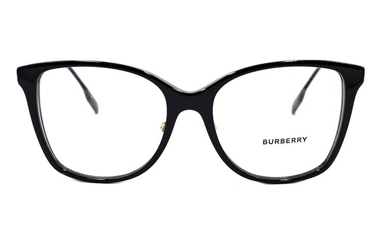 

Оправа для женских очков Burberry с металлическими дужками, черный