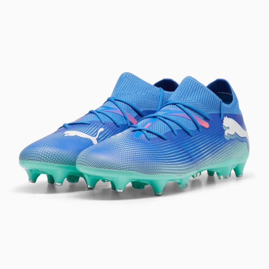 Бутсы для футбола женские/мужские SG - PUMA Future Match синие — фото 2
