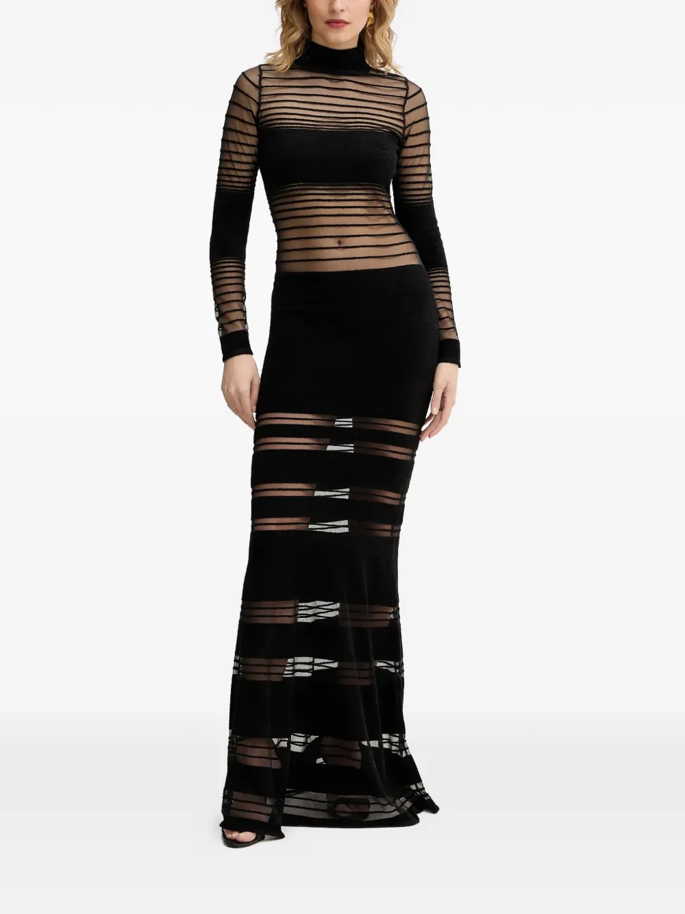 

Макси-платье в полоску Johanne Retrofete, черный