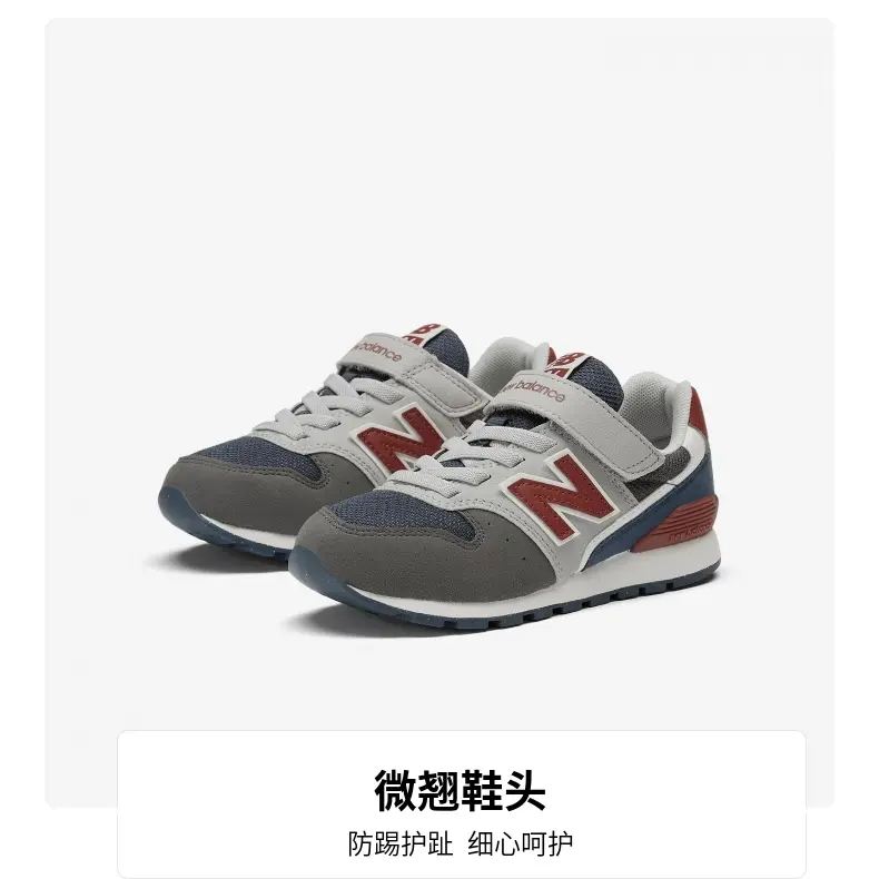 Кроссовки детские NB 996 V3 Low Top для бега New Balance, серый/синий — фото 2