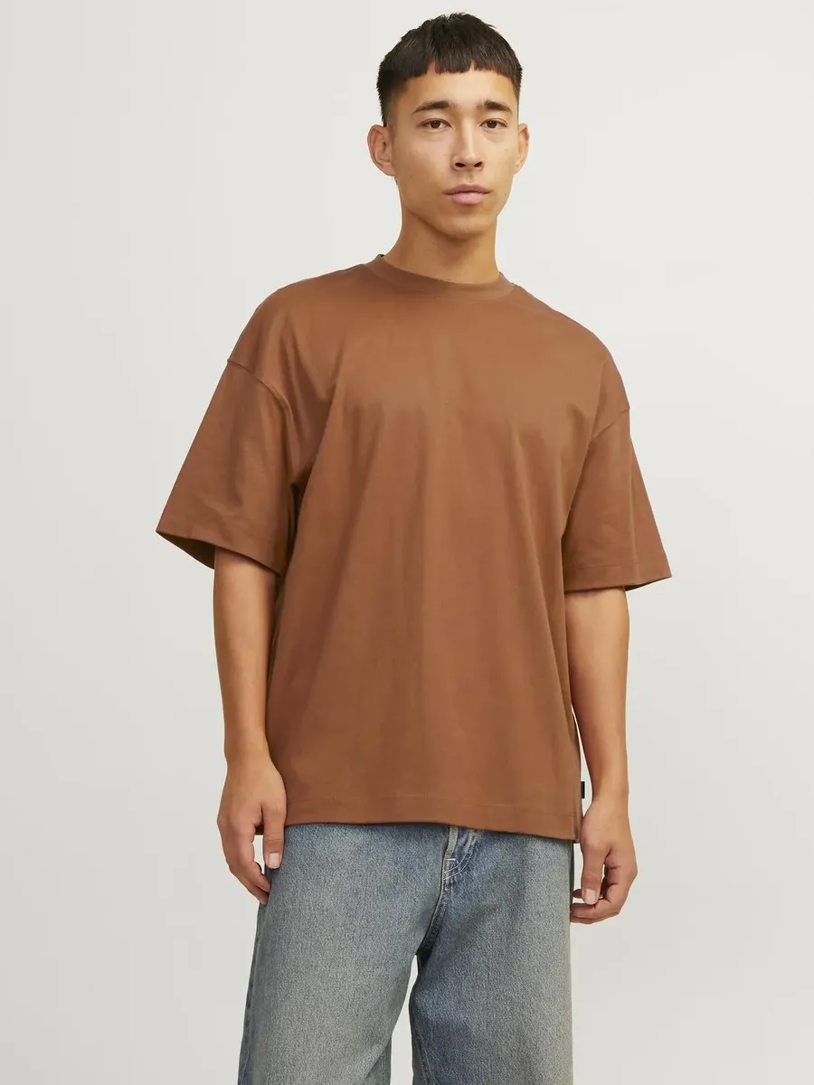 

Рубашка с круглым вырезом Jack & Jones "JJEURBAN EDGE TEE SS O-NECK NOOS", цвет Mocha Bisque