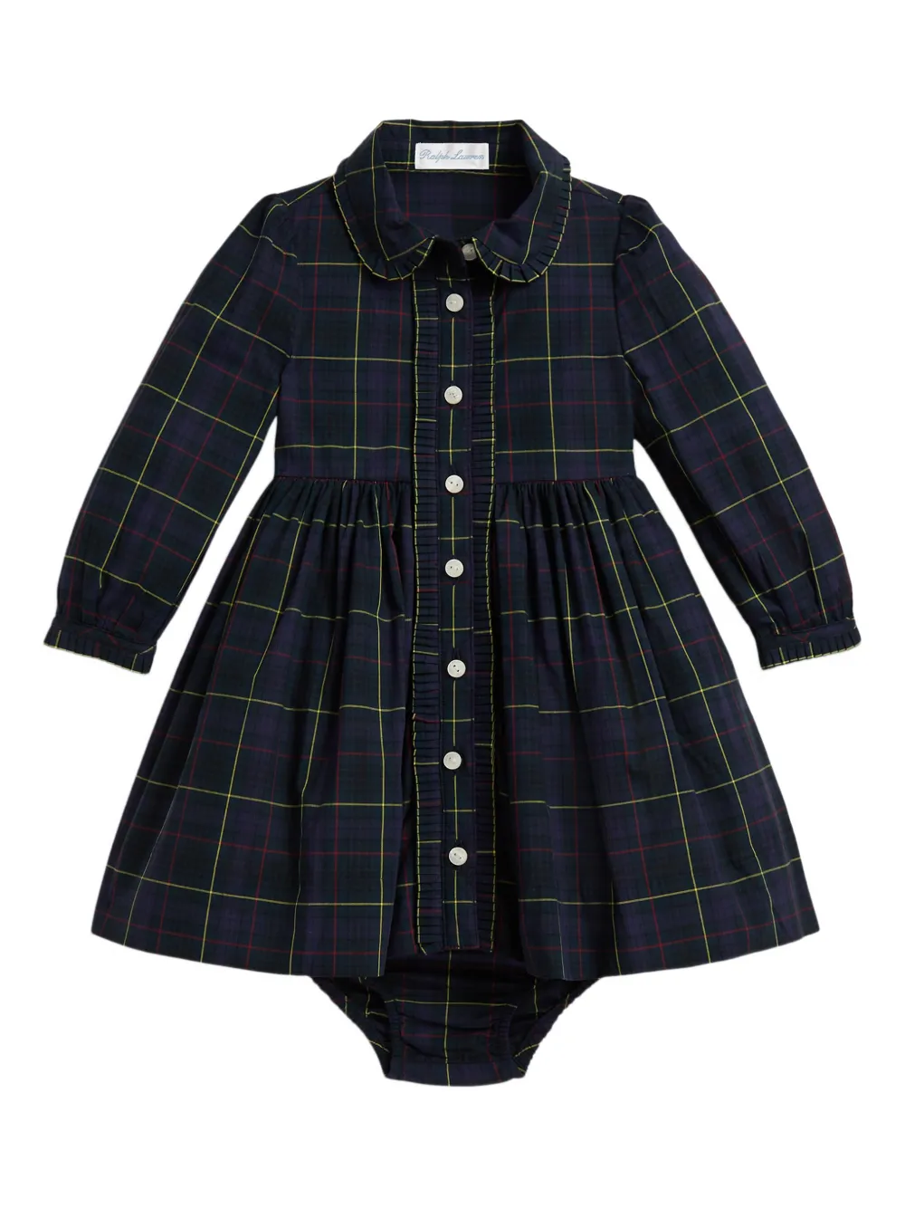 

Комплект из платья и блумеров в клетку POLO RALPH LAUREN KIDS, синий