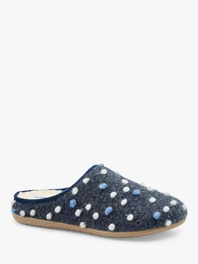Тапочки Hotter Dotty Faux Shearling, цвет dark denim — фото 2