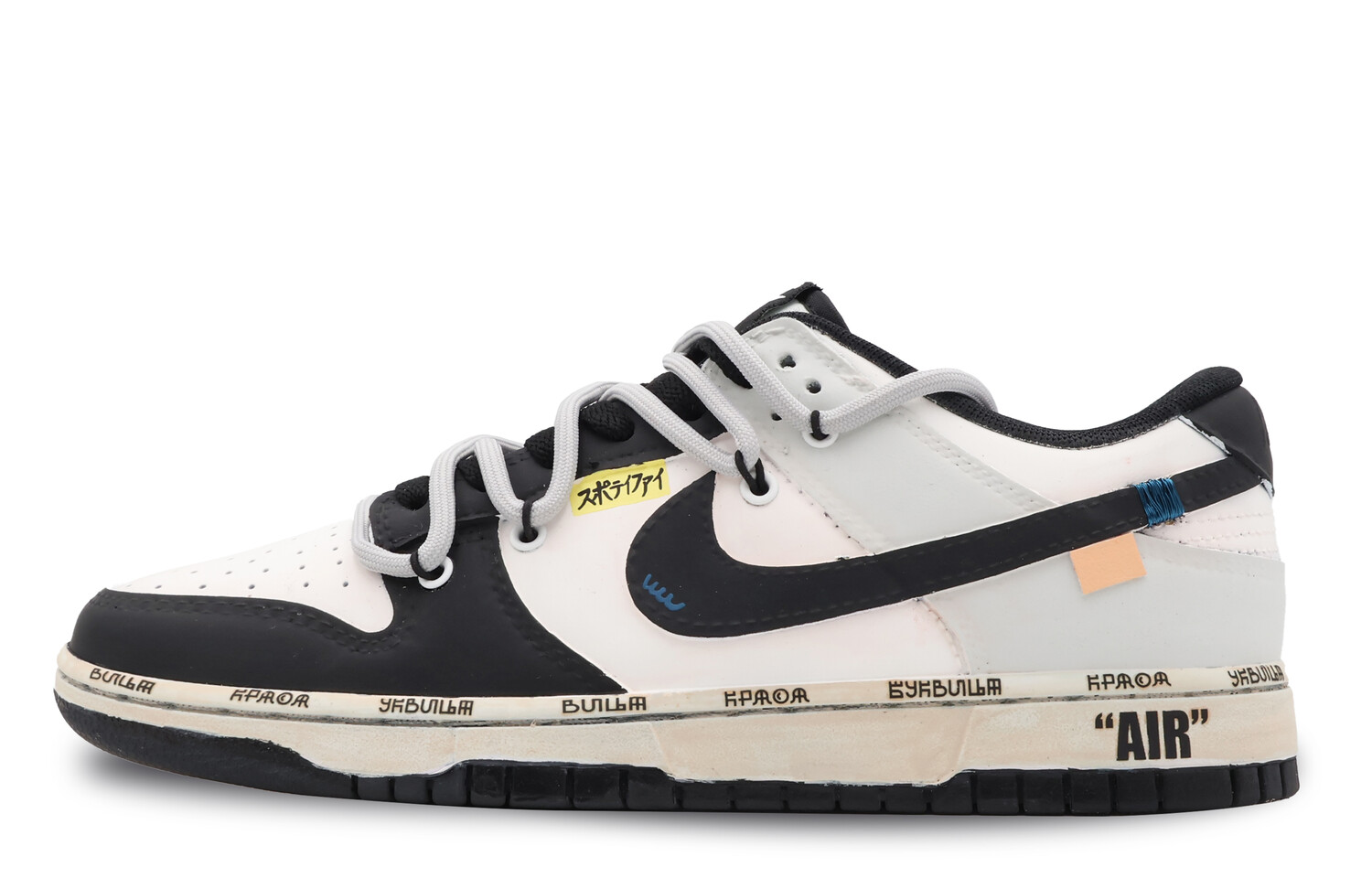 

Кроссовки Nike Dunk Skateboarding Shoes Women's Low-top Black, серый