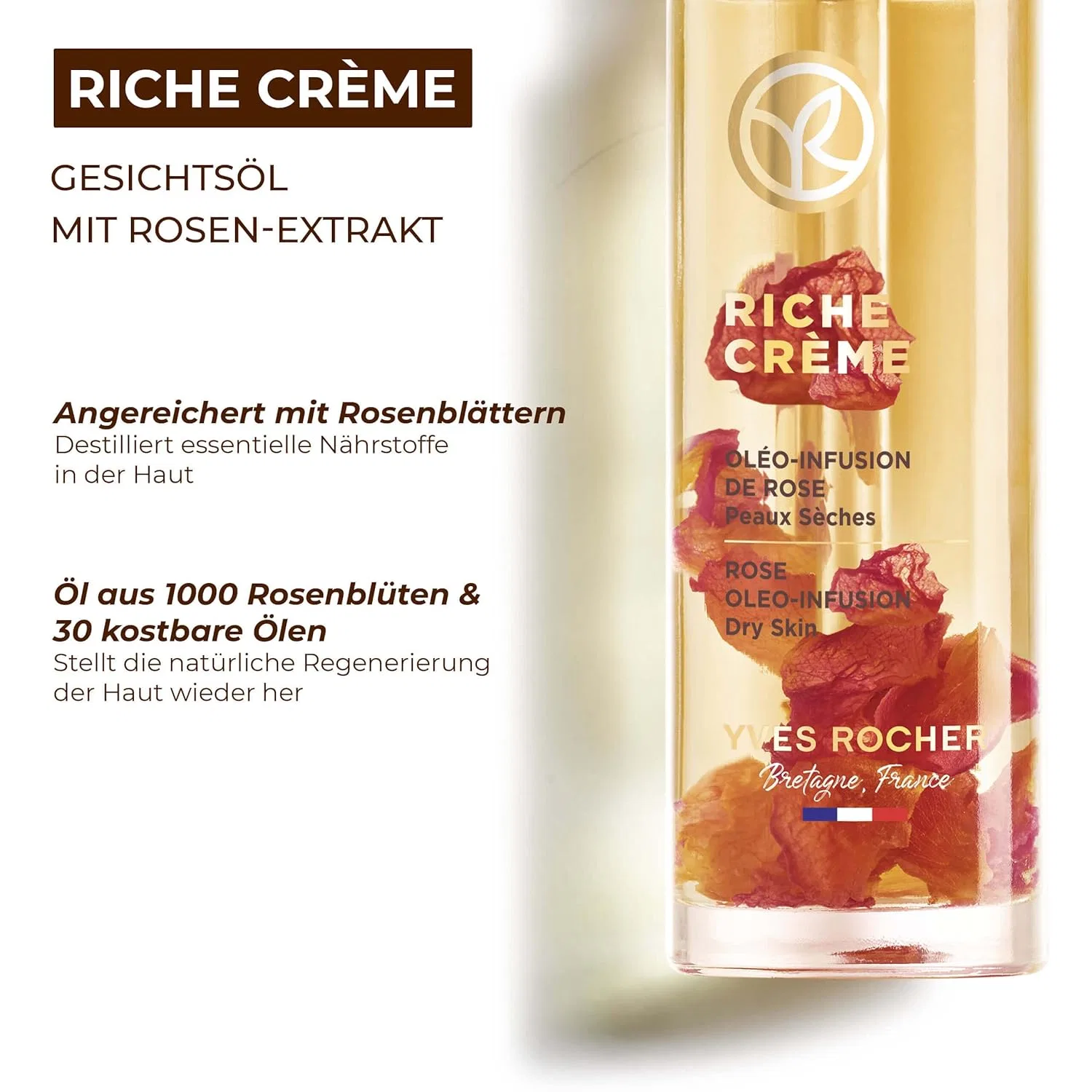Набор масел для лица «RICHE CRÈME» с экстрактом розы от Yves Rocher (2 шт.) Yves Rocher — фото 2
