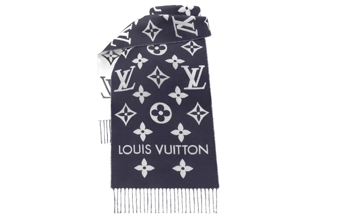 

Шарф Louis Vuitton трикотажный, черный / белый