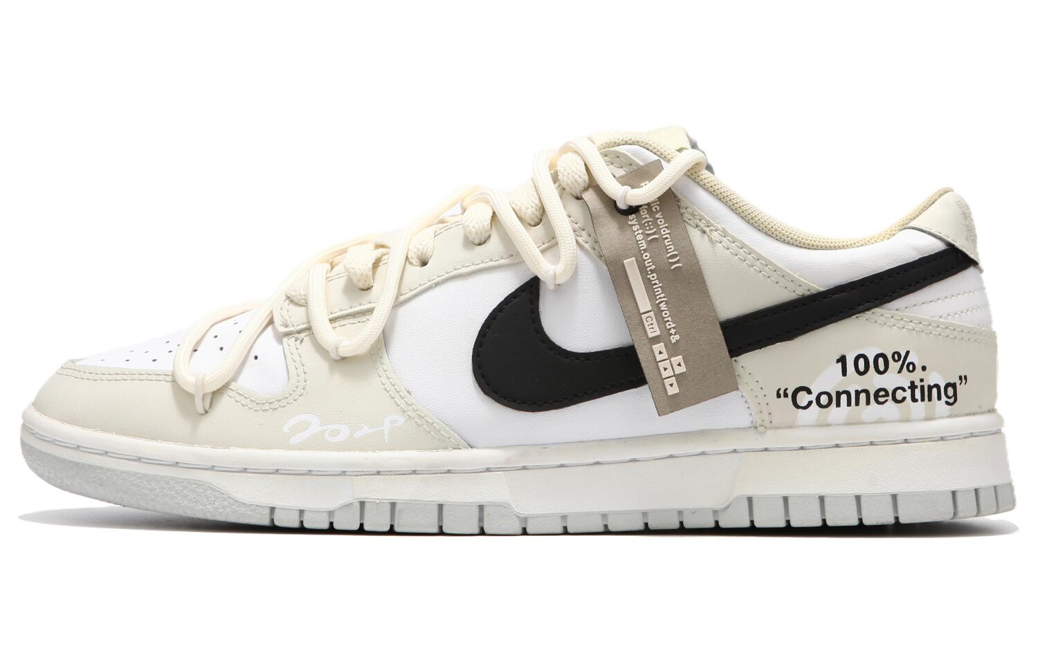 

Кроссовки Nike Dunk Skateboarding Shoes Men Low-top Off White, цвет Apricot