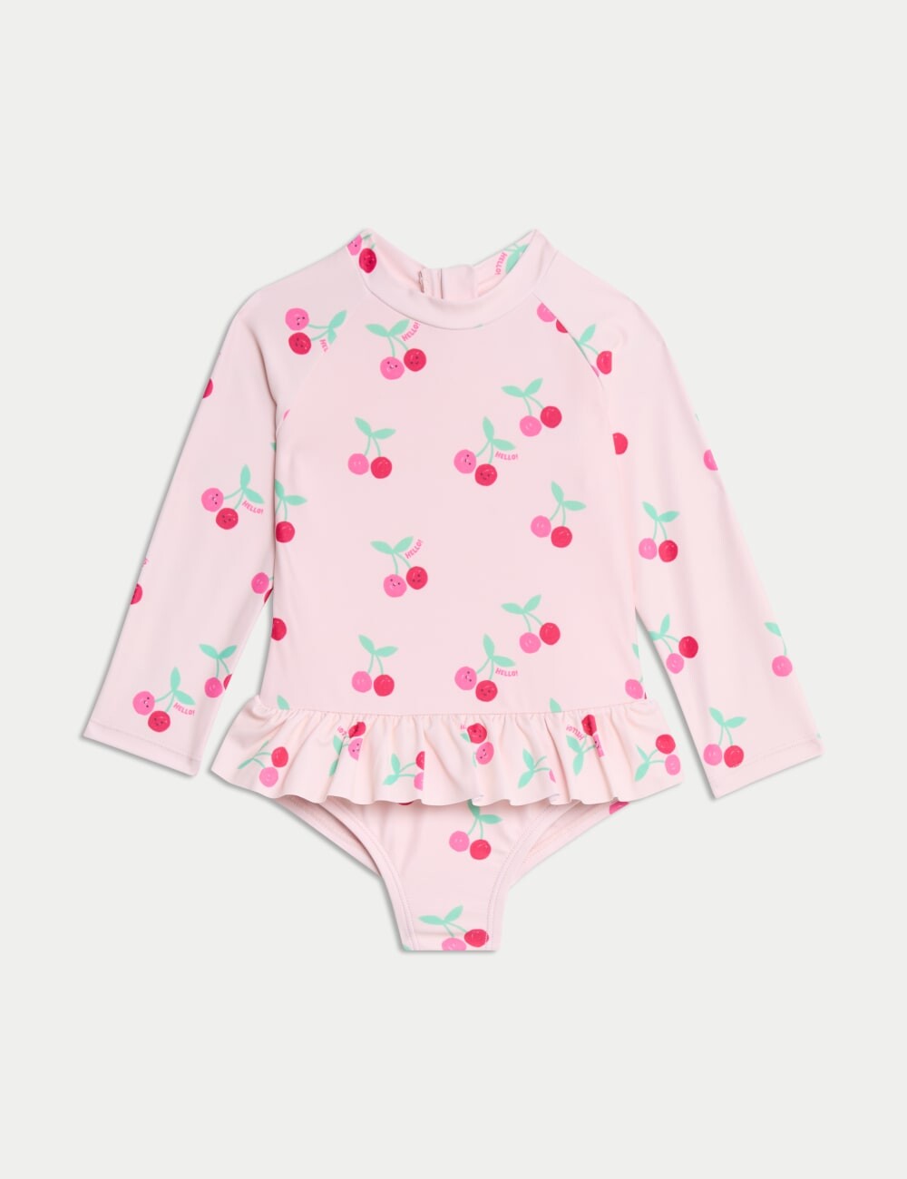 

Купальник Cherry Frill с длинными рукавами Marks & Spencer, розовый