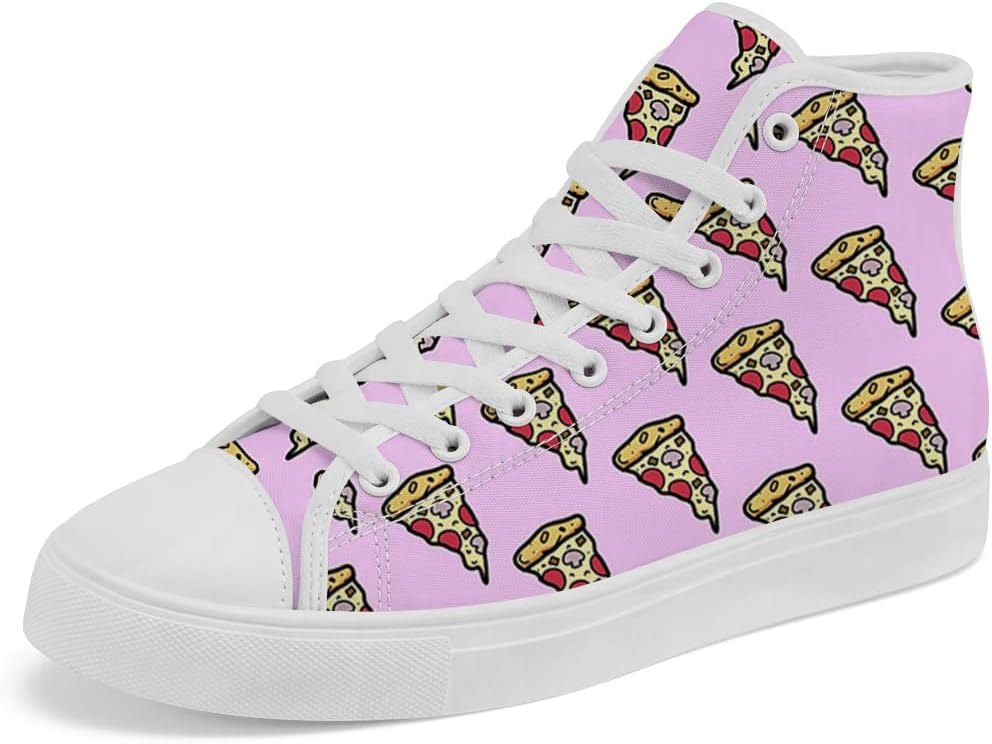 

Кеды на высокой подошве chebing Pizza с принтом еды, кроссовки на шнуровке, повседневная обувь для женщин и мужчин, пурпурный
