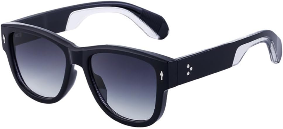 

Солнцезащитные очки с крупной оправой 2027 года для женщин, с заклепками, солнцезащитные очки для мужчин, защита от ультрафиолета UV400, черные с прозрачными линзами MTZJH, One Color