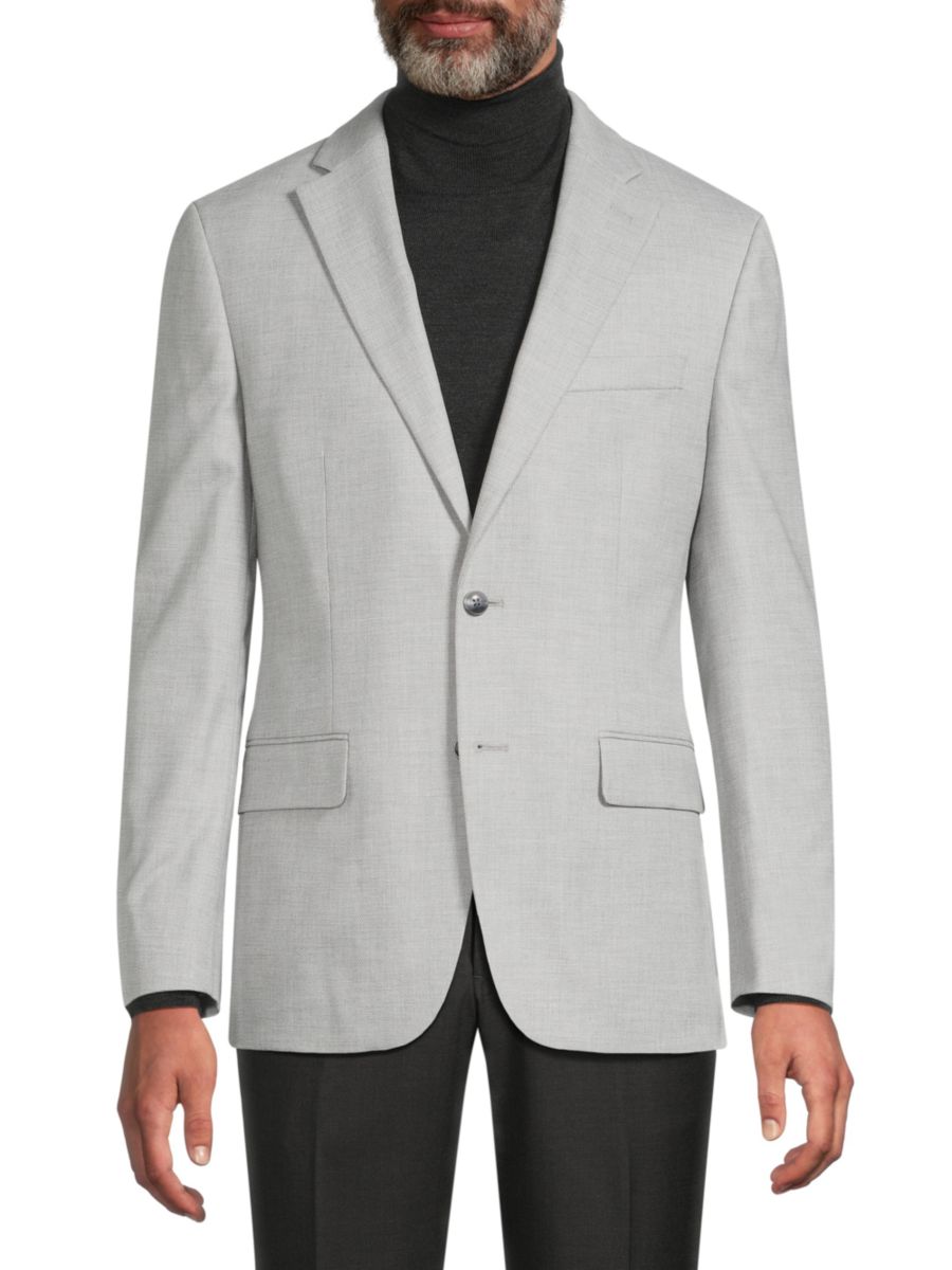 

Блейзер Hopsack Regular Modern Fit Tommy Hilfiger, светло-серый