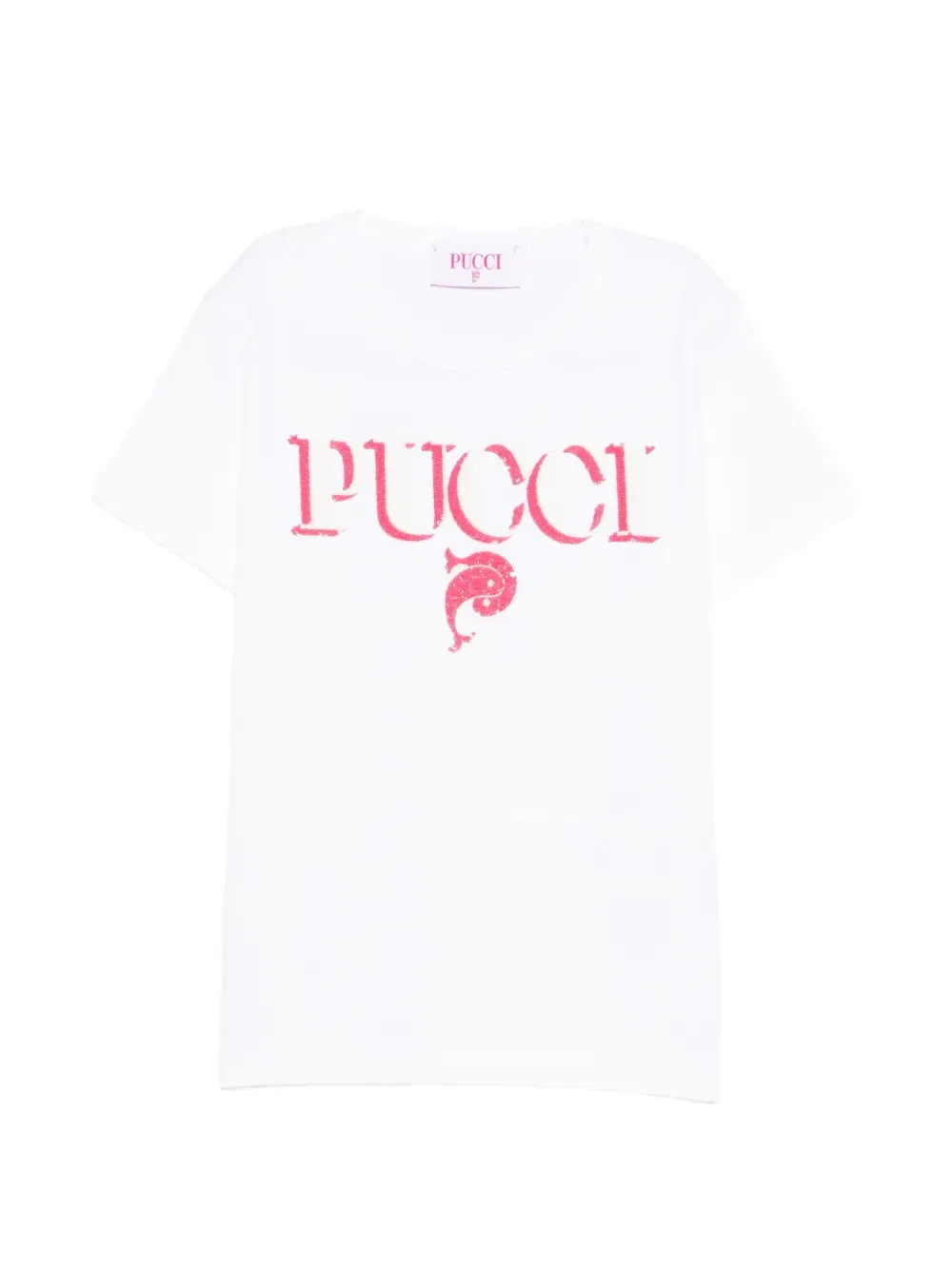 Футболка с графическим принтом Pucci Junior, белый