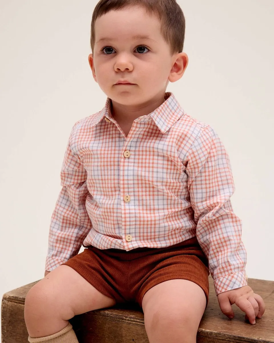 

Клетчатая детская рубашка Dadati, белый