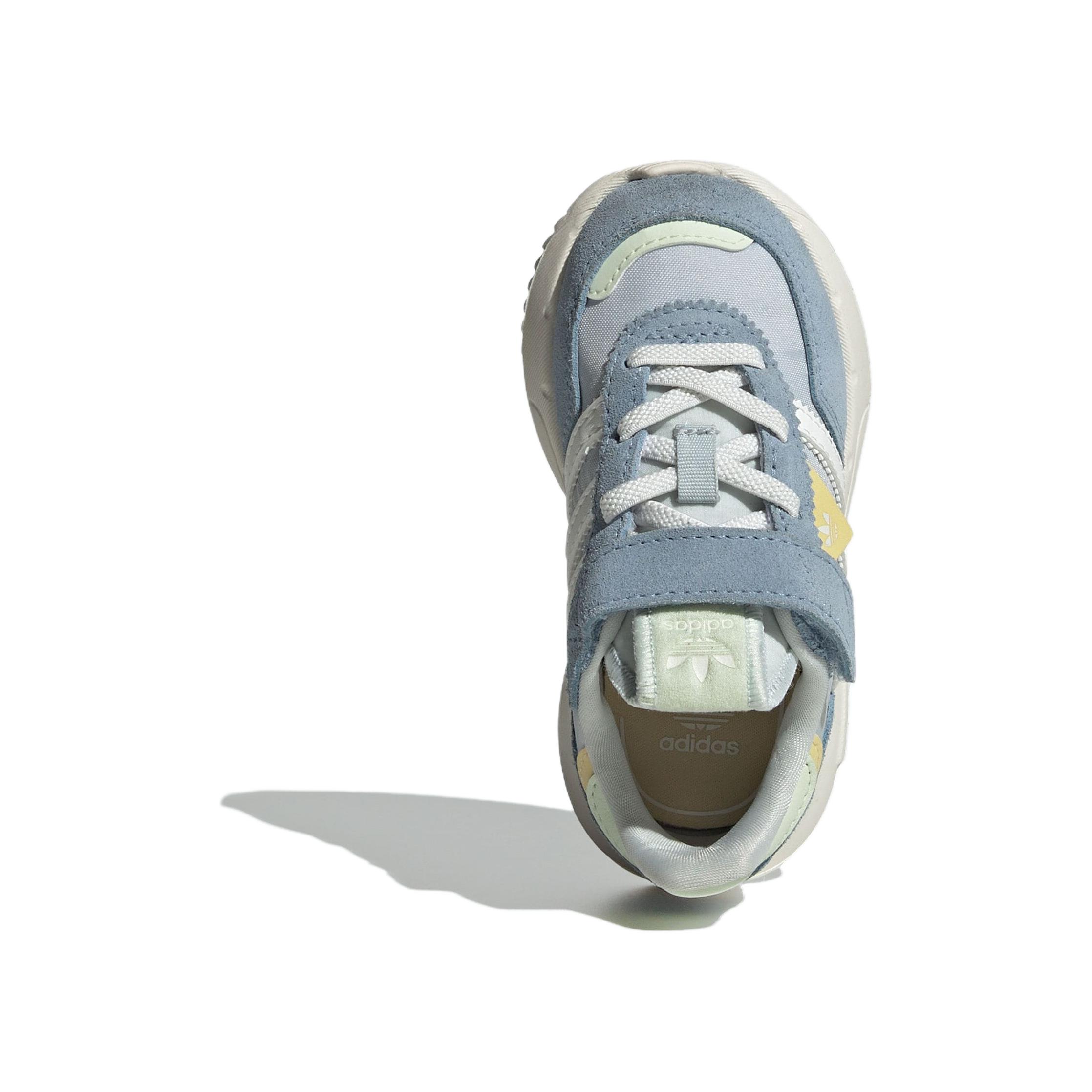 Retropy F2 Low-Top Сине-белые детские ботиночки Adidas Originals — фото 2