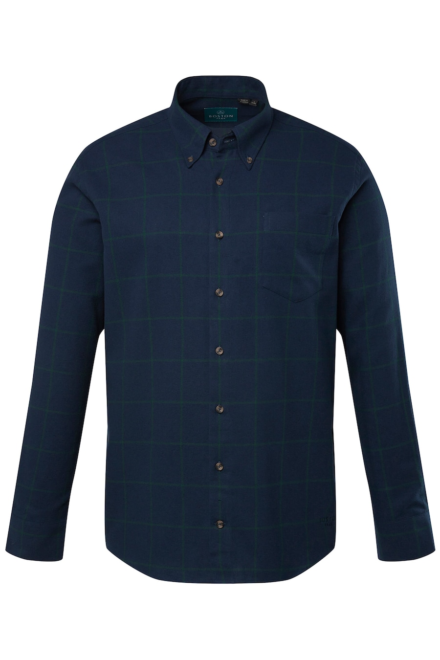 

Рубашка на пуговицах классического кроя Boston Park, темно-синий