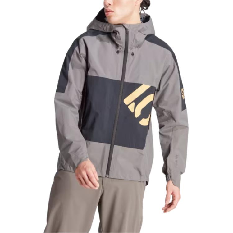 Куртка дождевик Adidas Men's Charcoal Black — фото 3