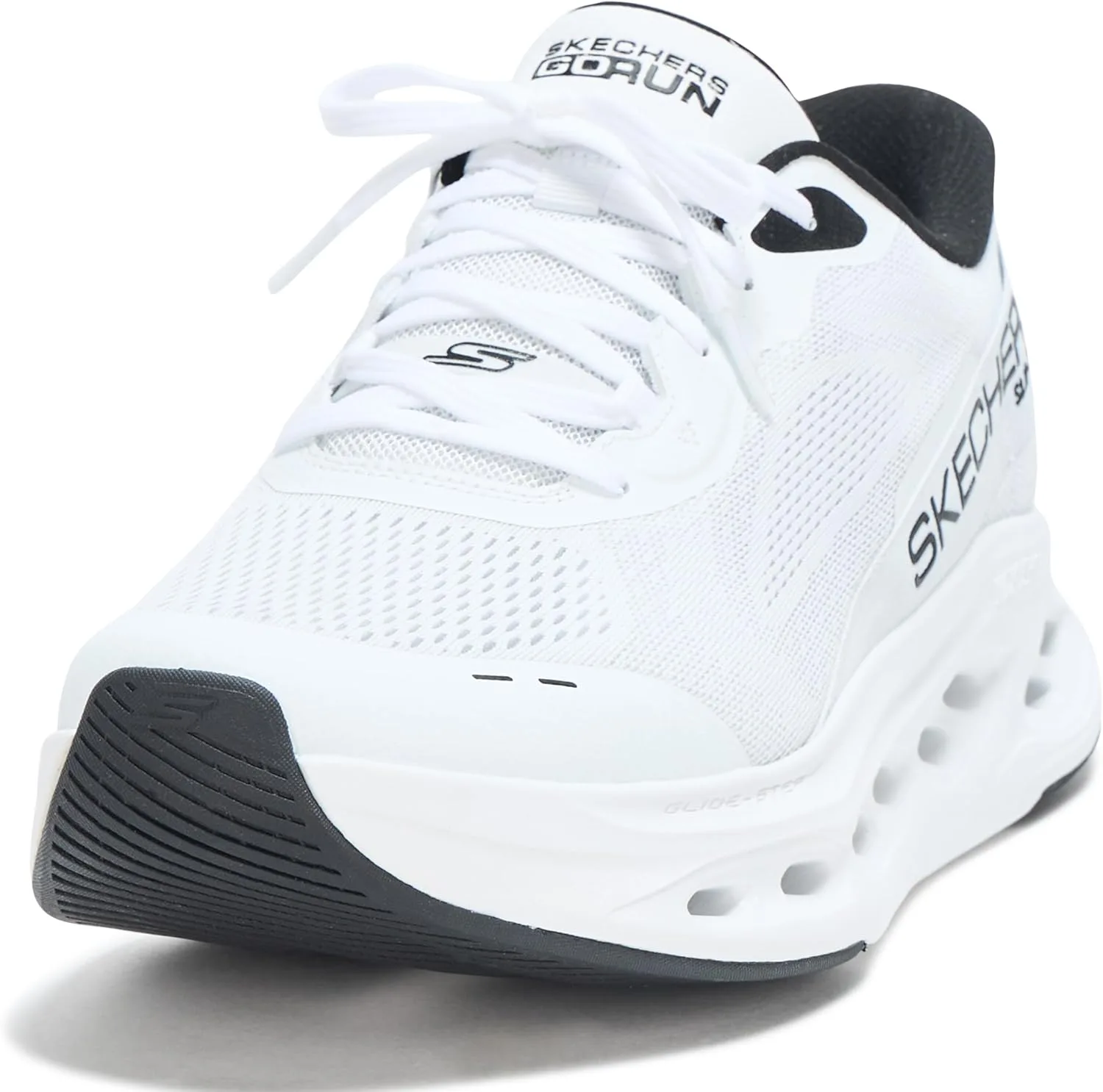 Мужские слипоны Skechers Max Cushioning Glide Step Advert Hands Free, белый/черный