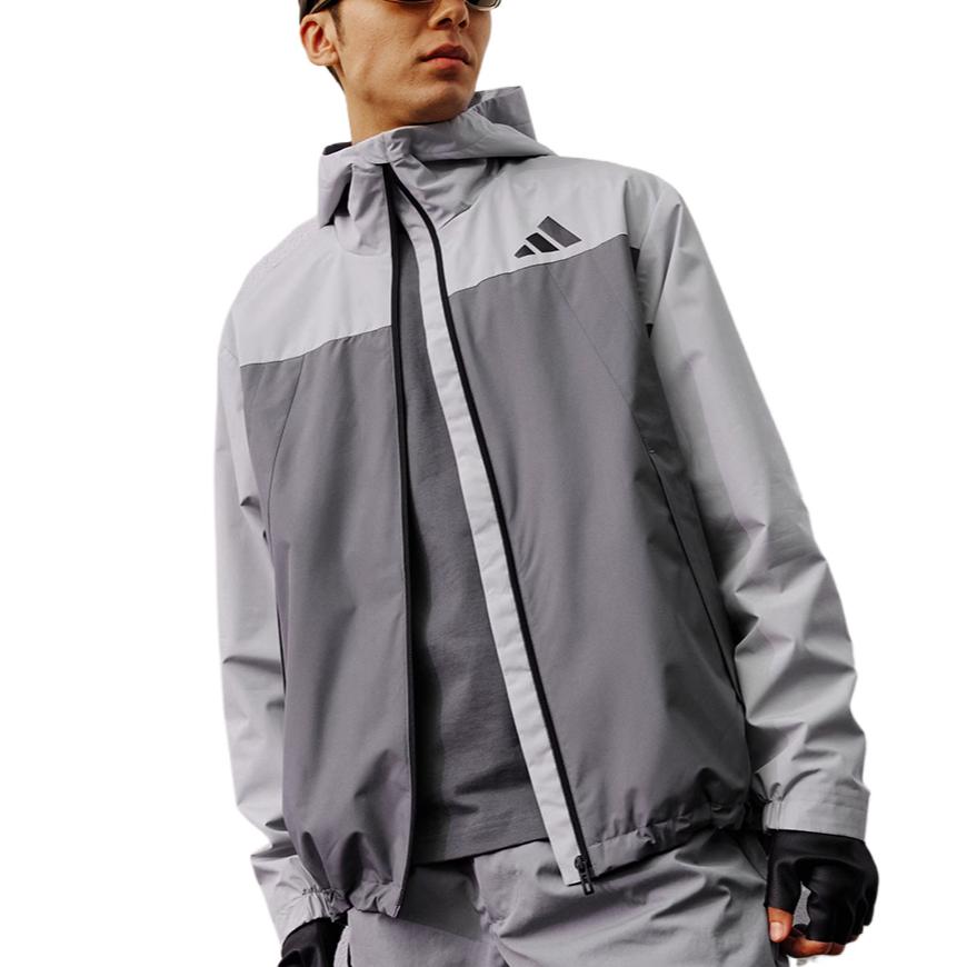 Adidas Куртка мужская серая/серо-зеленая, Gray/Gray Green — фото 2