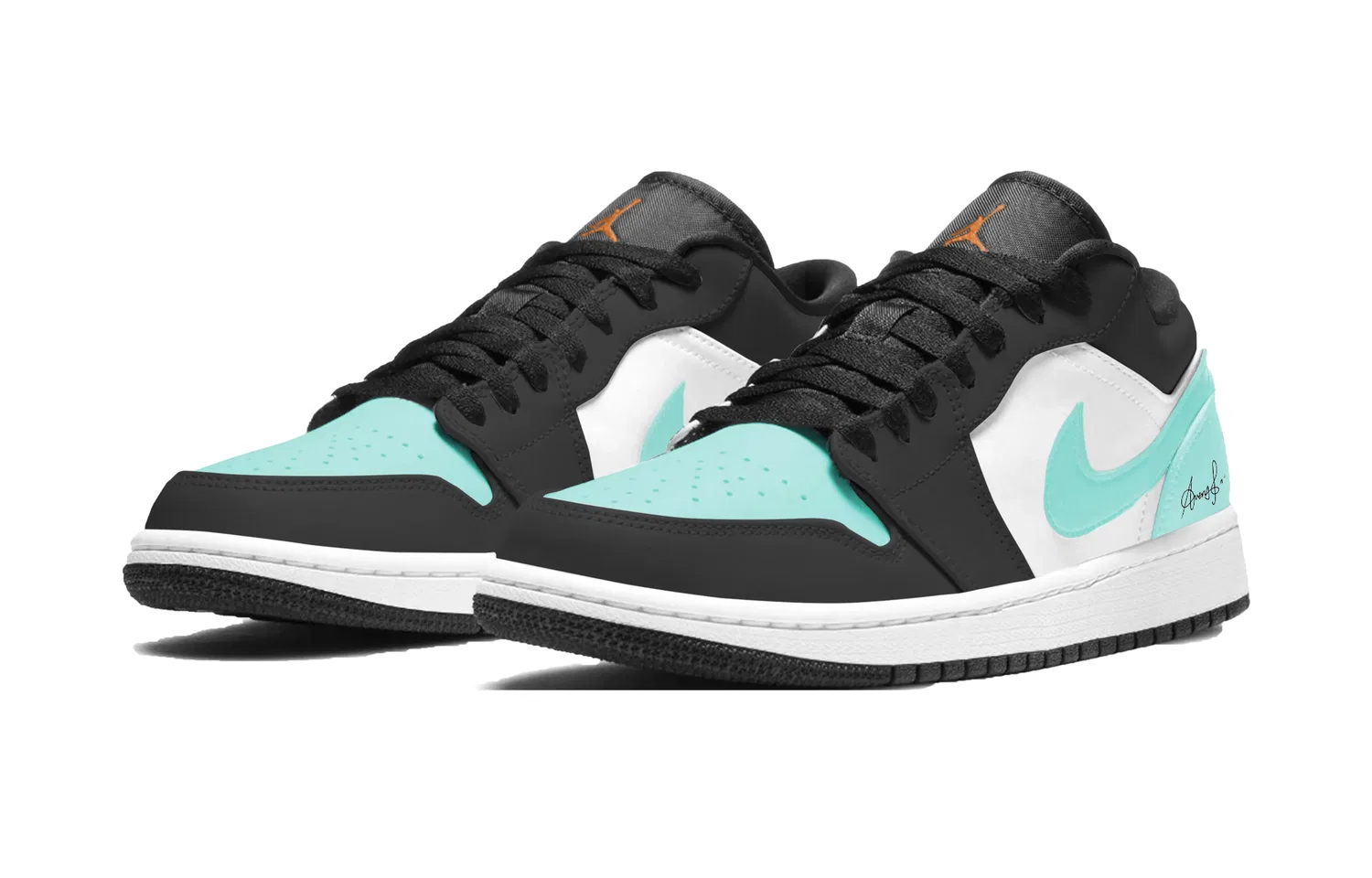 Кроссовки баскетбольные Jordan Air 1 низкие Tiffany & Co North Carolina Green — фото 4