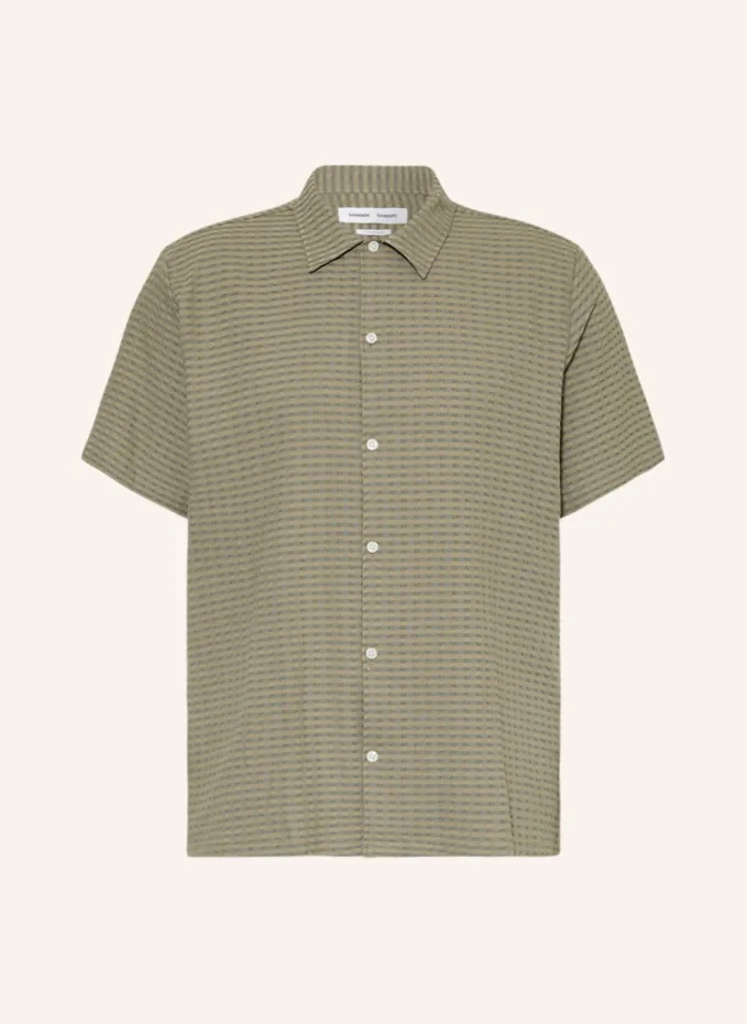 

Рубашка с короткими рукавами avan comfort fit Samsøe Samsøe, зеленый