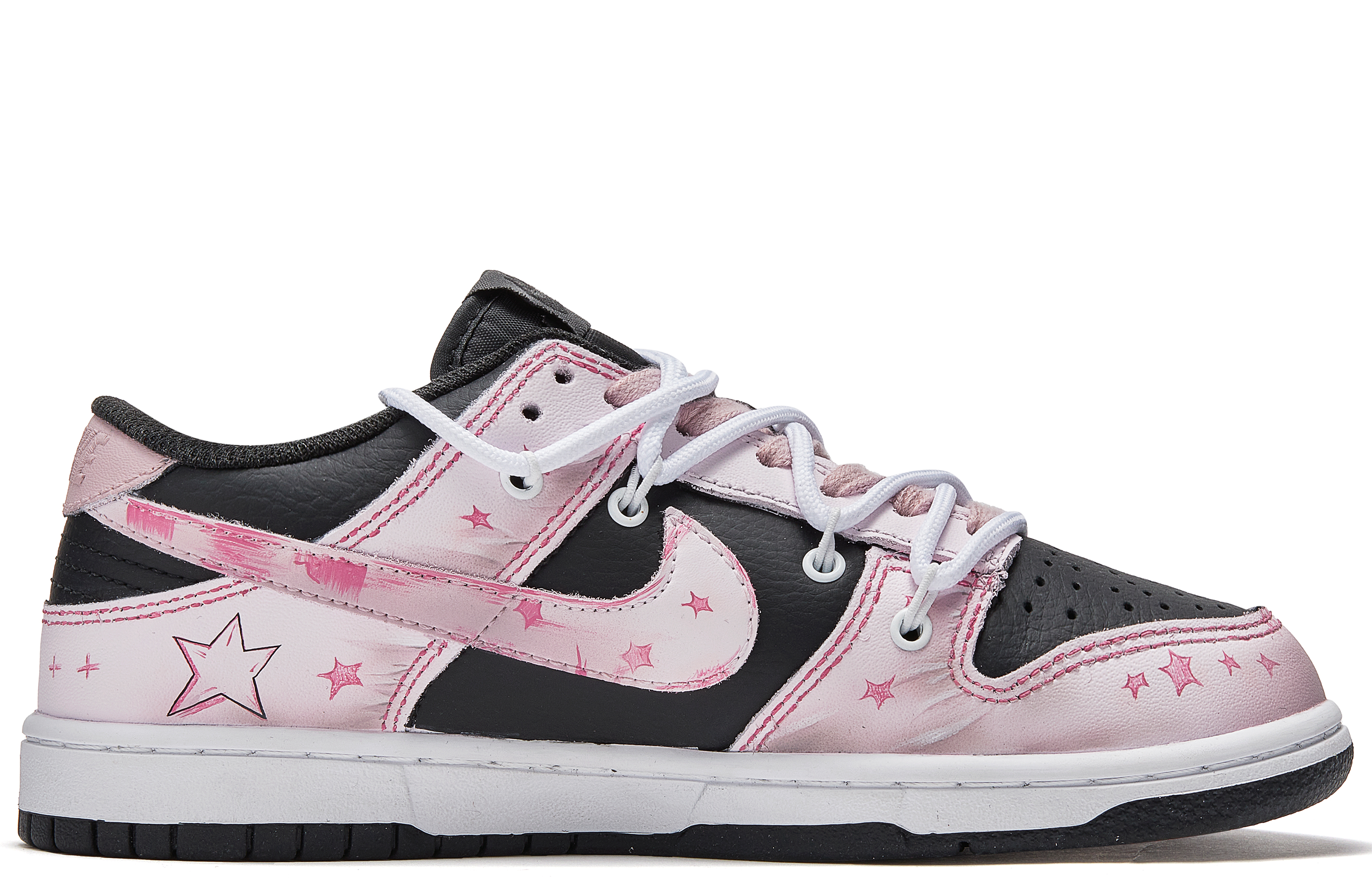 

Кроссовки Nike Dunk Skateboard Shoes Women's Low-Top Black Pink, черный/розовый