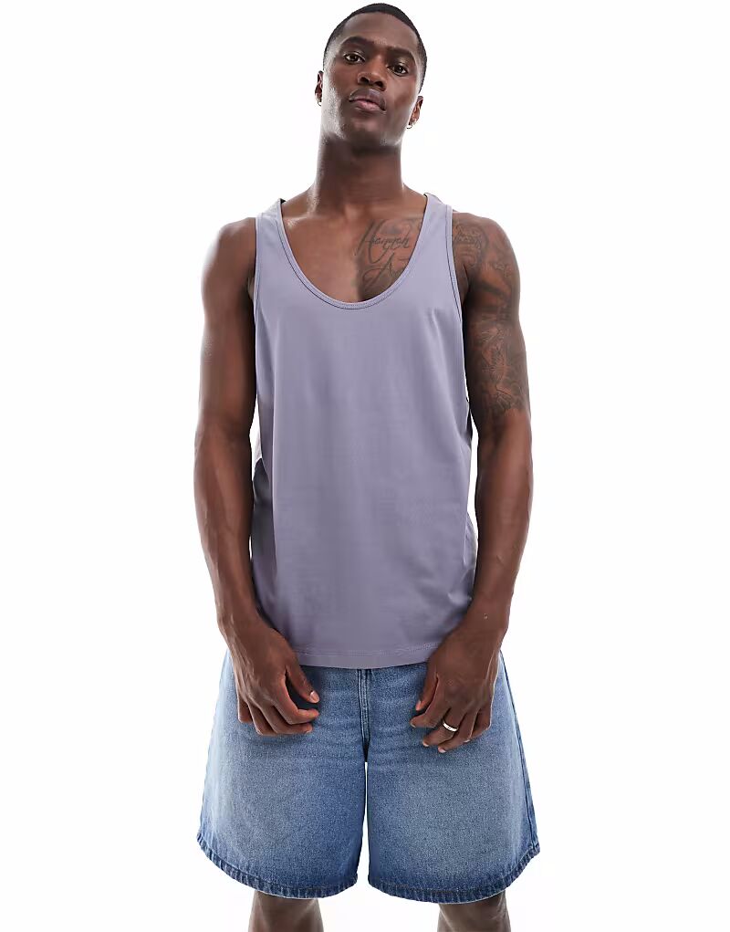 

Базовый жилет ASOS DESIGN, средне-синий