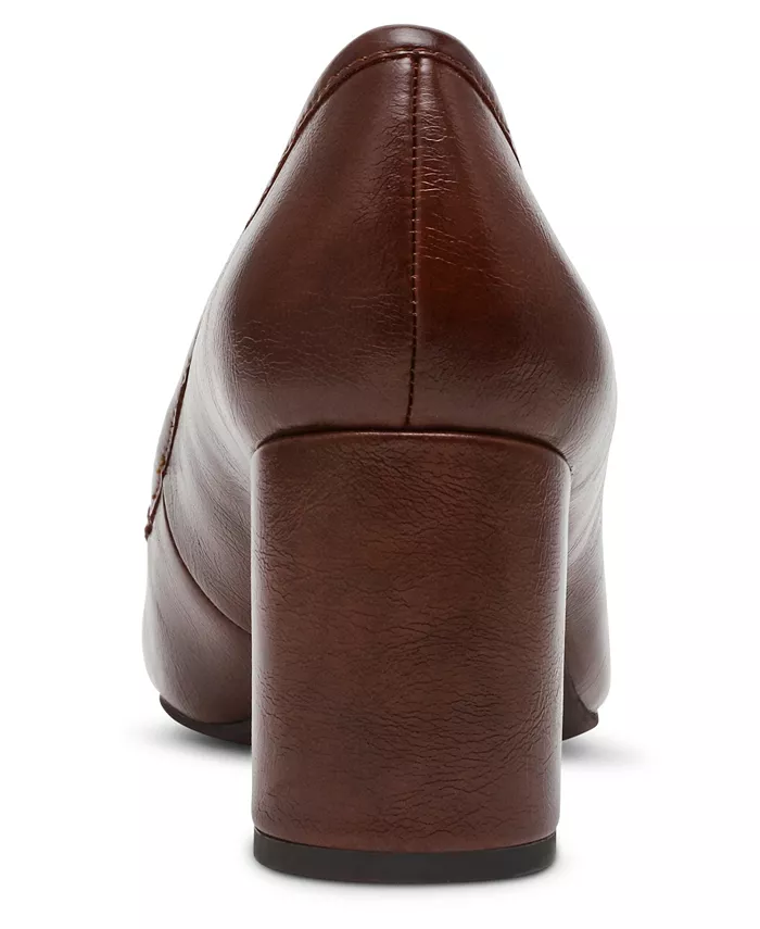 Женские туфли-лодочки Tobi на квадратном каблуке Anne Klein, коричневый — фото 3