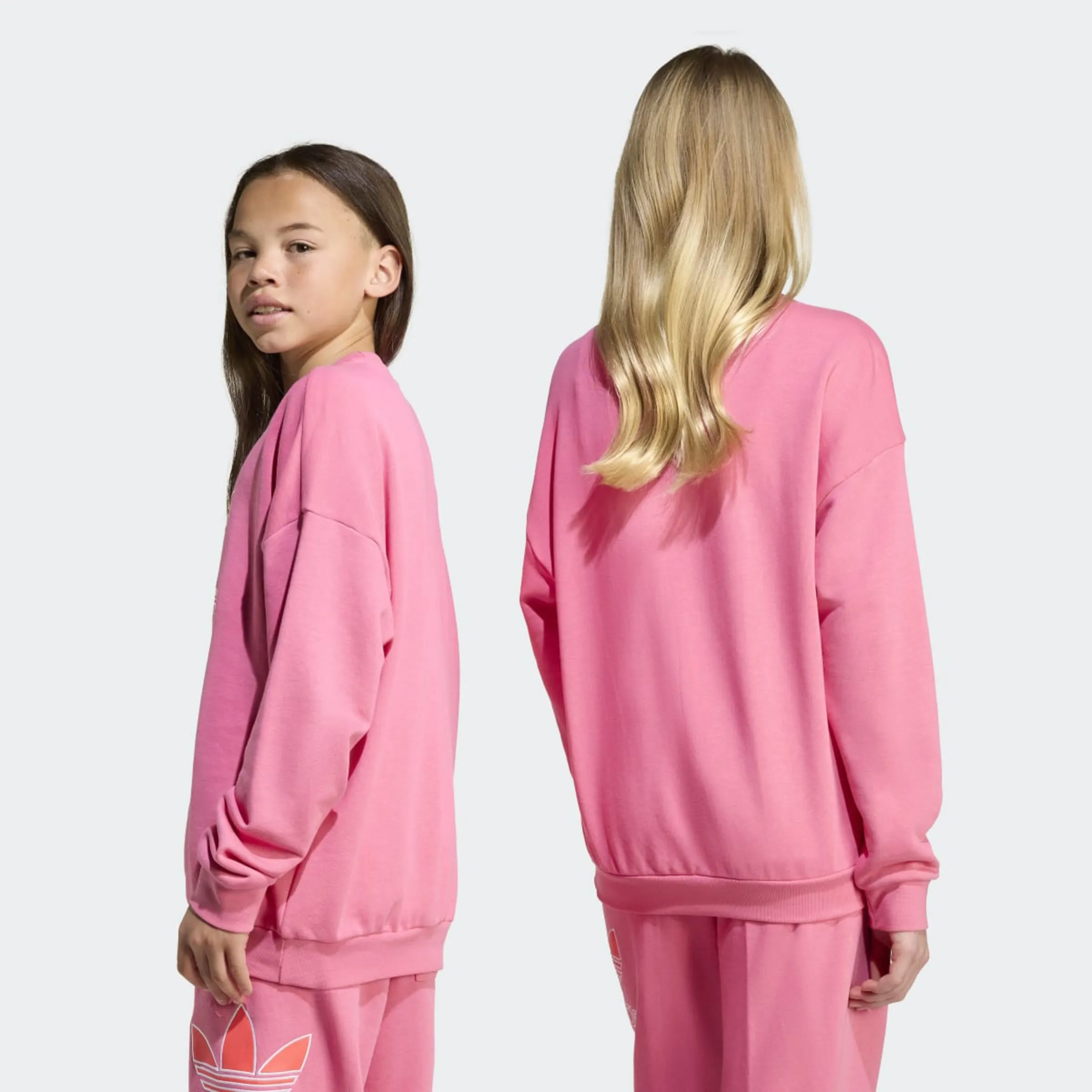 Детская толстовка Trefoil Originals Adidas, розовый — фото 2