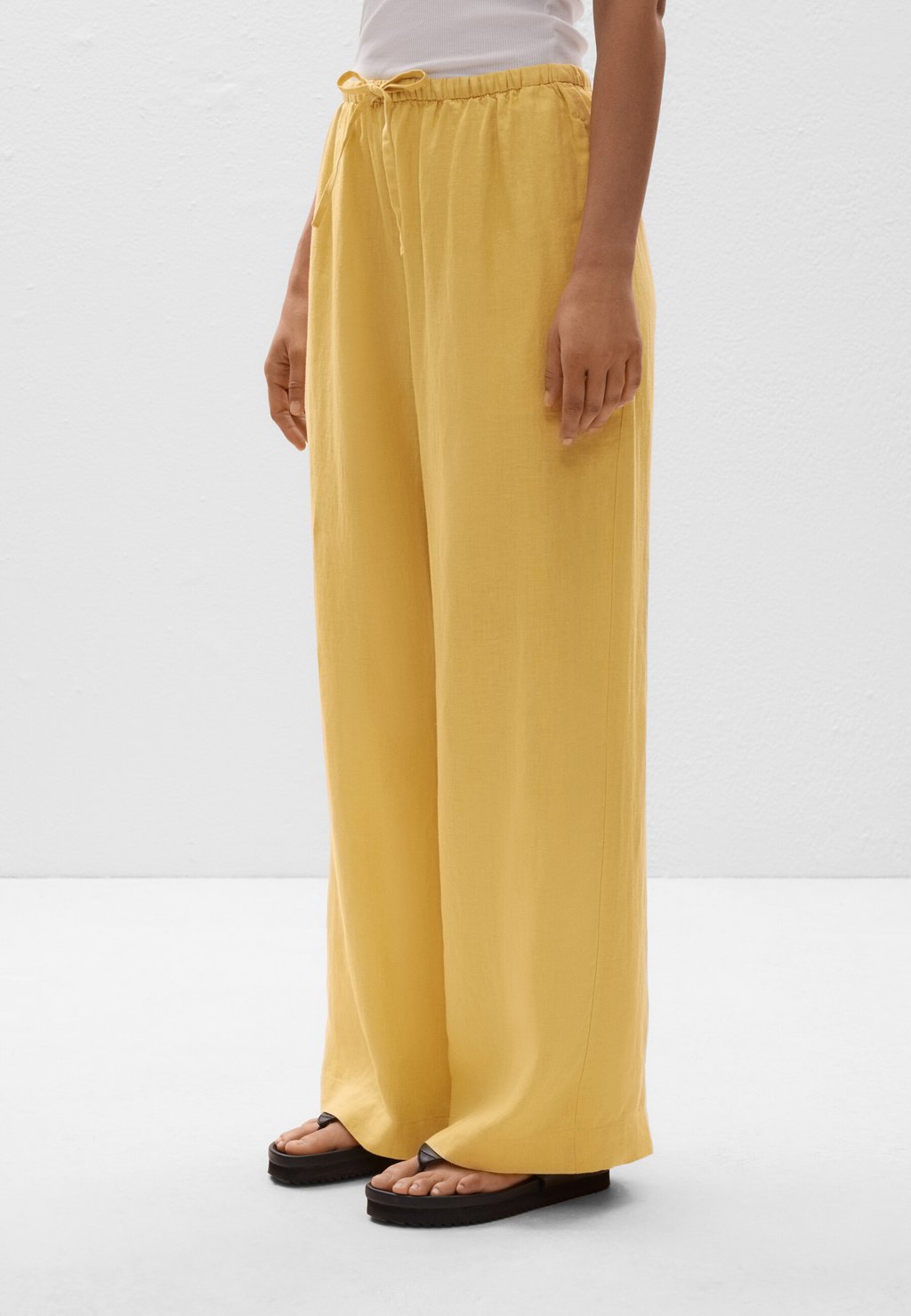 

Брюки LINEN STRAIGHT-LEG OYSHO, желтый