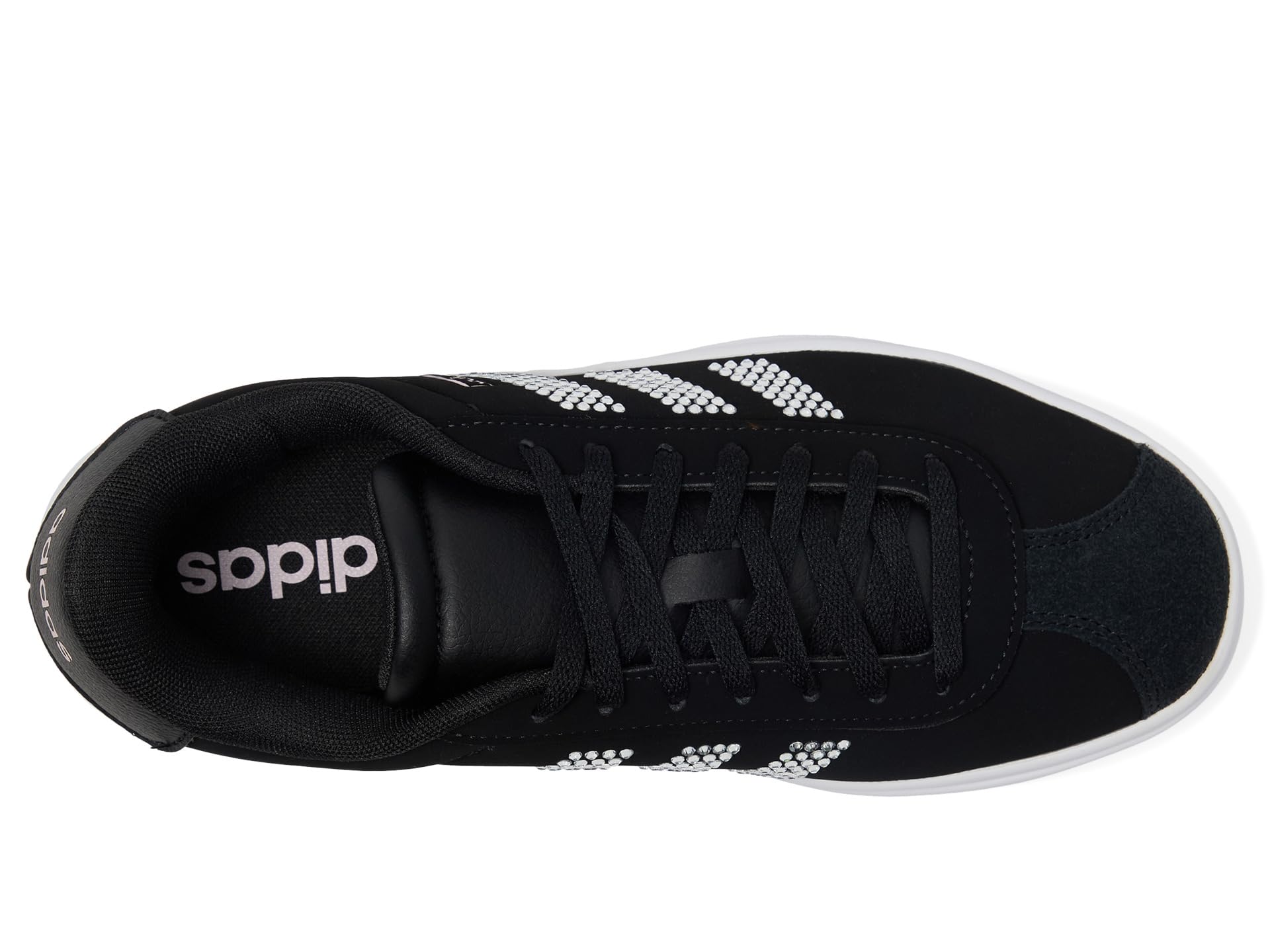 Кроссовки Adidas Kids Vl Court Bold Lifestyle Shoes, Black/White/Clear Pink — фото 2