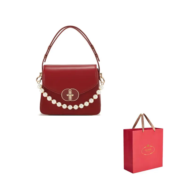 

PAYOT Синтетическая кожаная сумка через плечо, Ancora Red