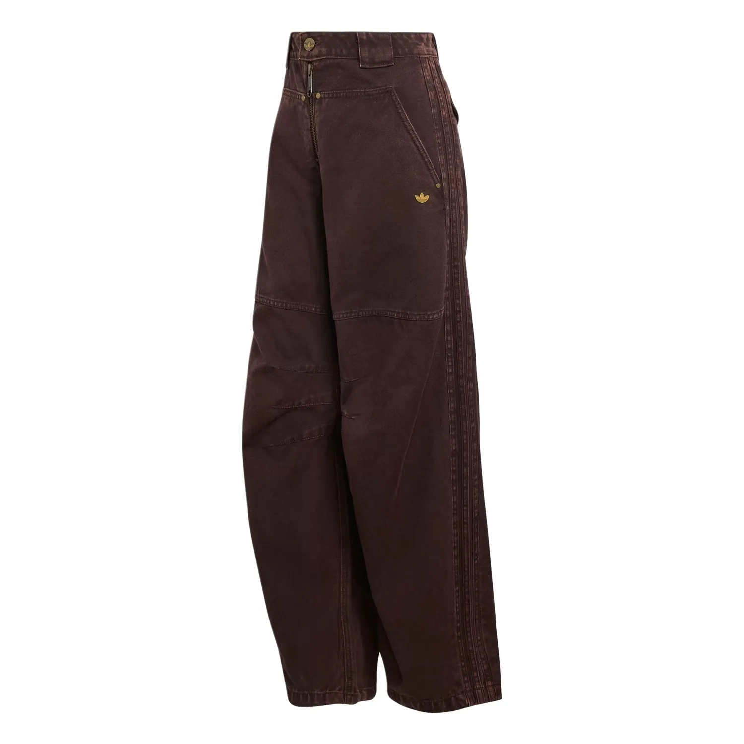 Женские повседневные брюки из канваса FW25 Adidas Originals, Aurora Coffee
