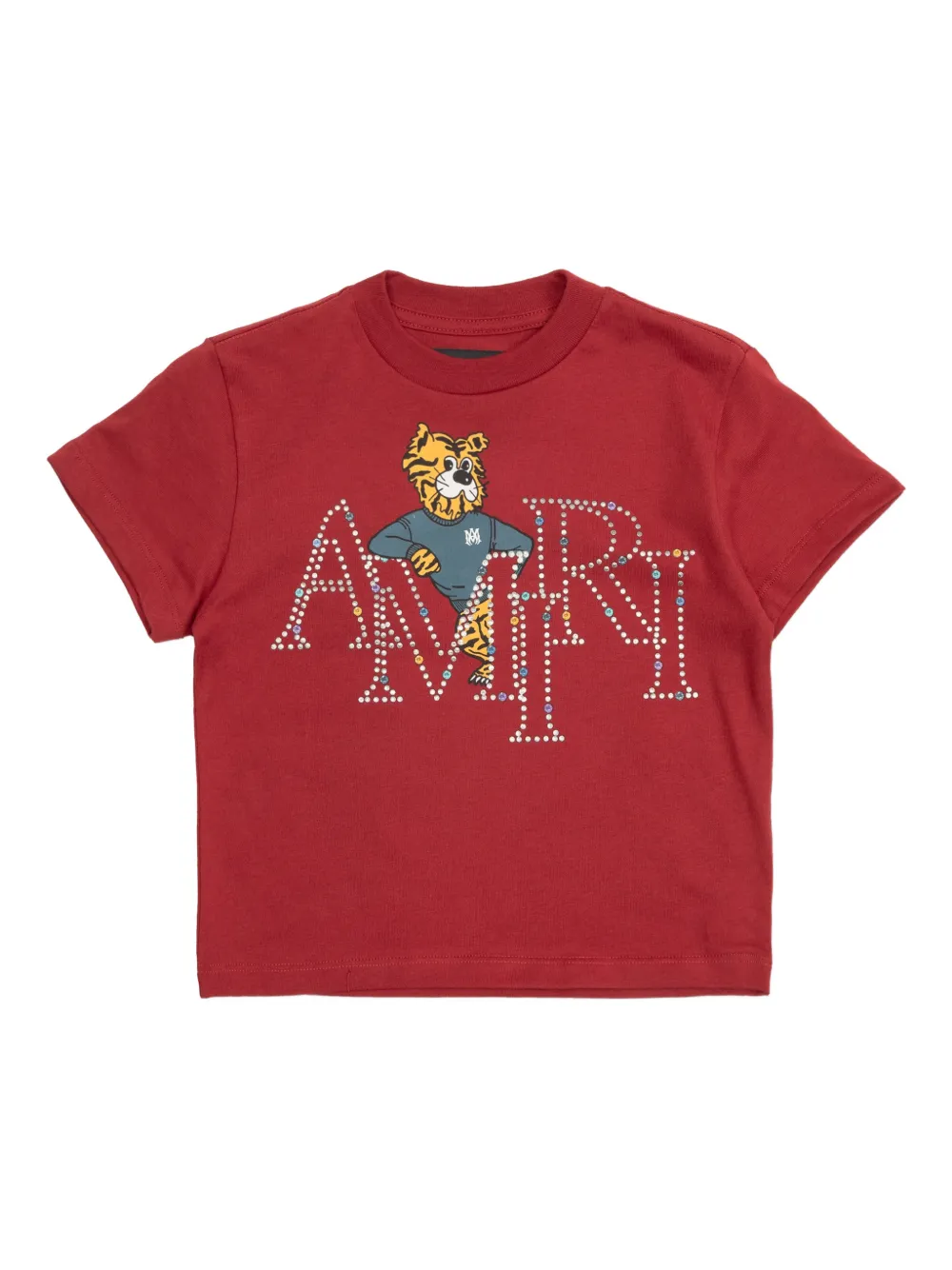 

Футболка с графическим рисунком и стразами Amiri Kids, красный