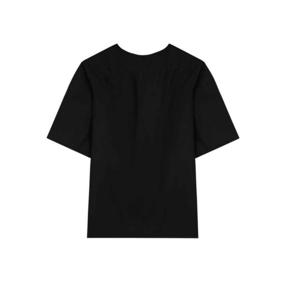 Футболка с v-образным вырезом из хлопка RICK OWENS, черный — фото 3