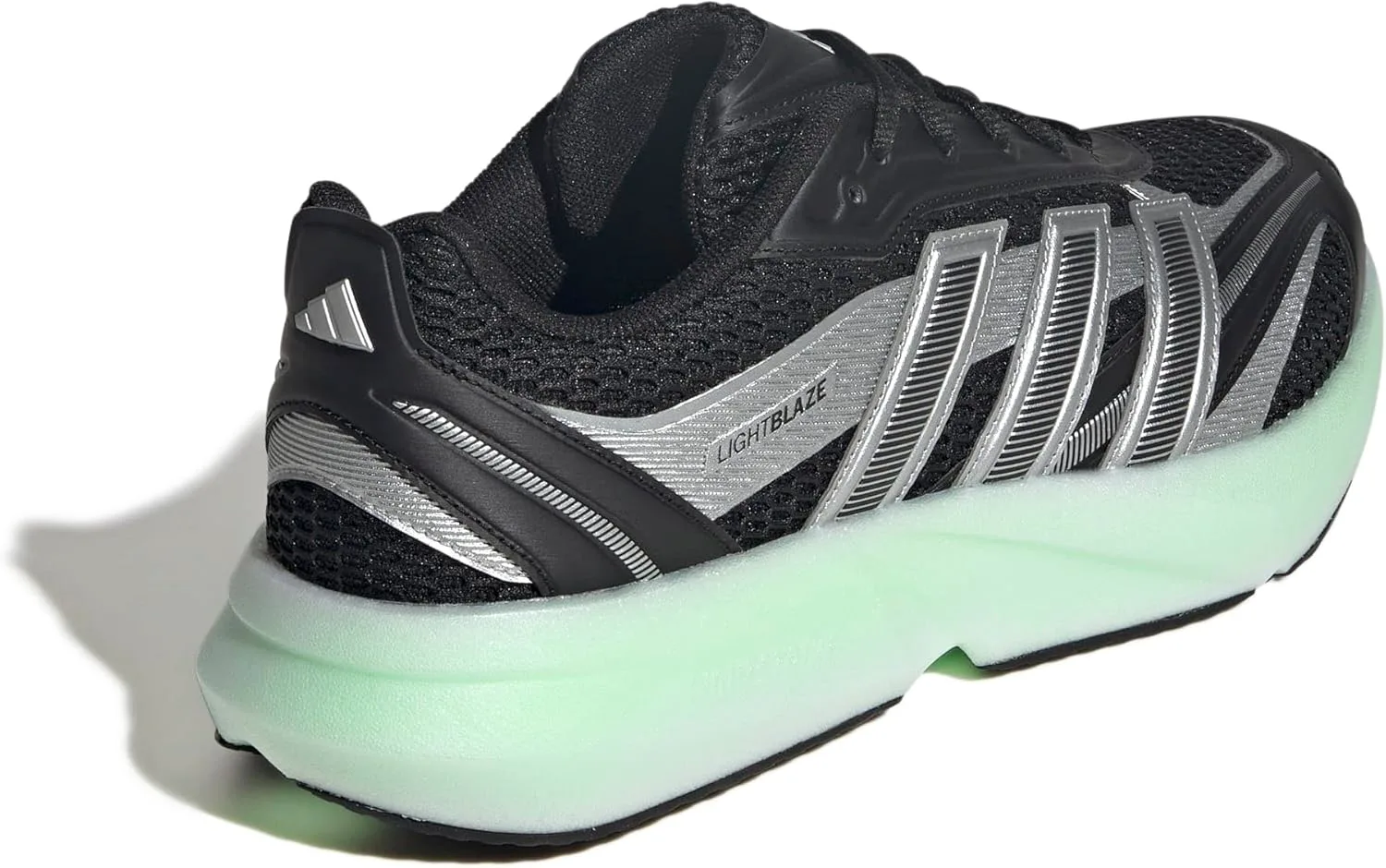 Мужские кроссовки Adidas Lightblaze Glow на шнуровке для повседневной носки - синие, черный/металлик — фото 3