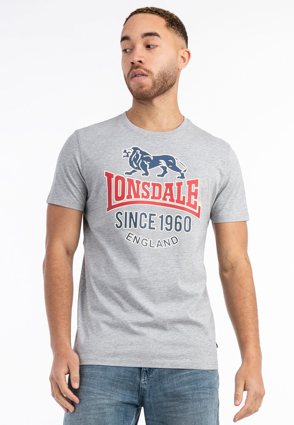 

Футболка с принтом NORMALE PASSFORM GONFIRTH Lonsdale, цвет marl grey navy red