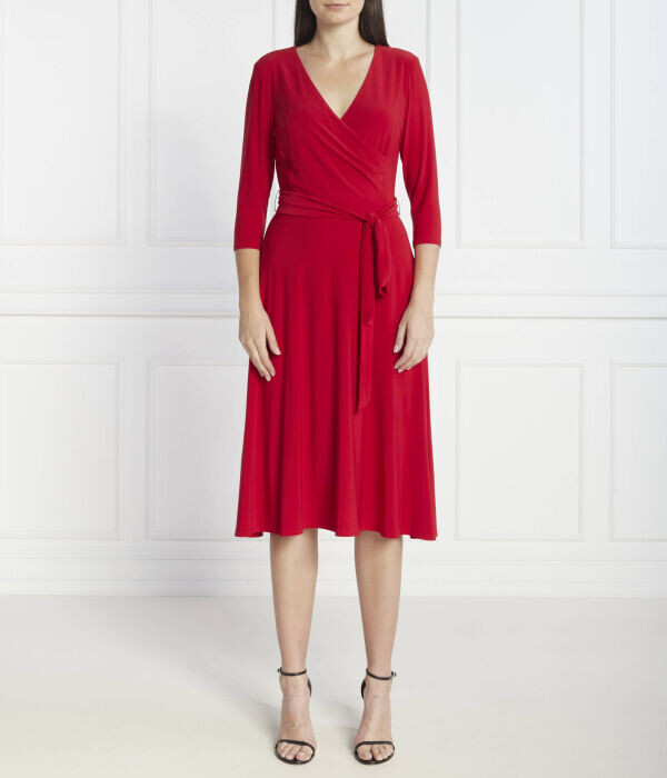 

Платье с поясом Carlyna Lauren Ralph Lauren, красный