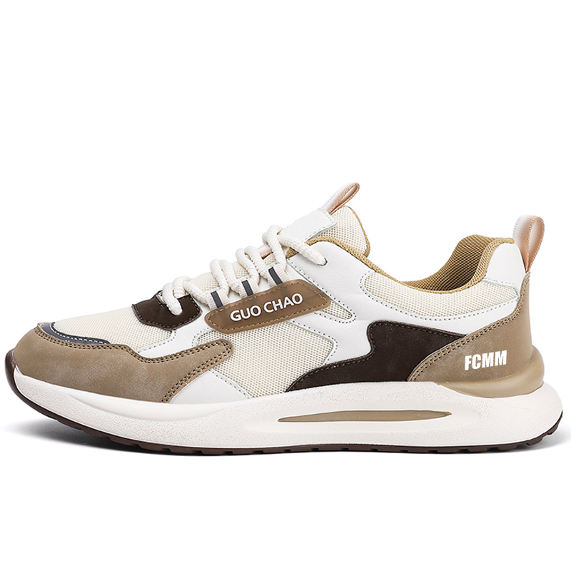 

FCMM Антискользящие износостойкие дышащие легкие низкие повседневные туфли мужские бежево-коричневые, цвет Beige Brown