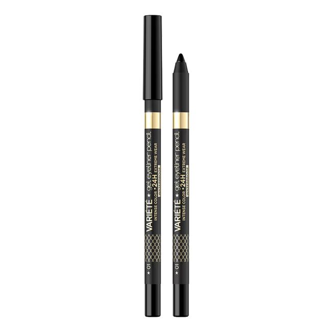 

Водостойкая подводка для глаз Variete Gel Eveline, цвет 01 black