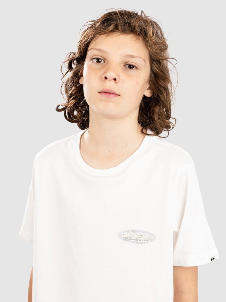 Футболка Quiksilver Evo Border Lines Kids T-Shirt, snow white — фото 4