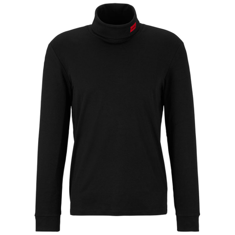 

Футболка с длинным рукавом и круглым вырезом Derollo224 FW22 HUGO BOSS, черная