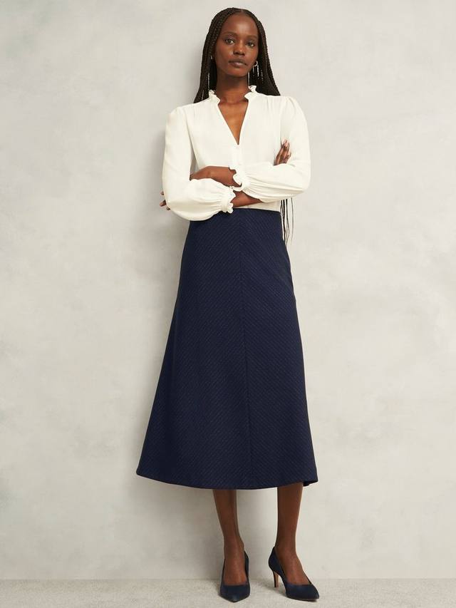 

Юбка Laura в полоску Hobbs, Navy/Ivory