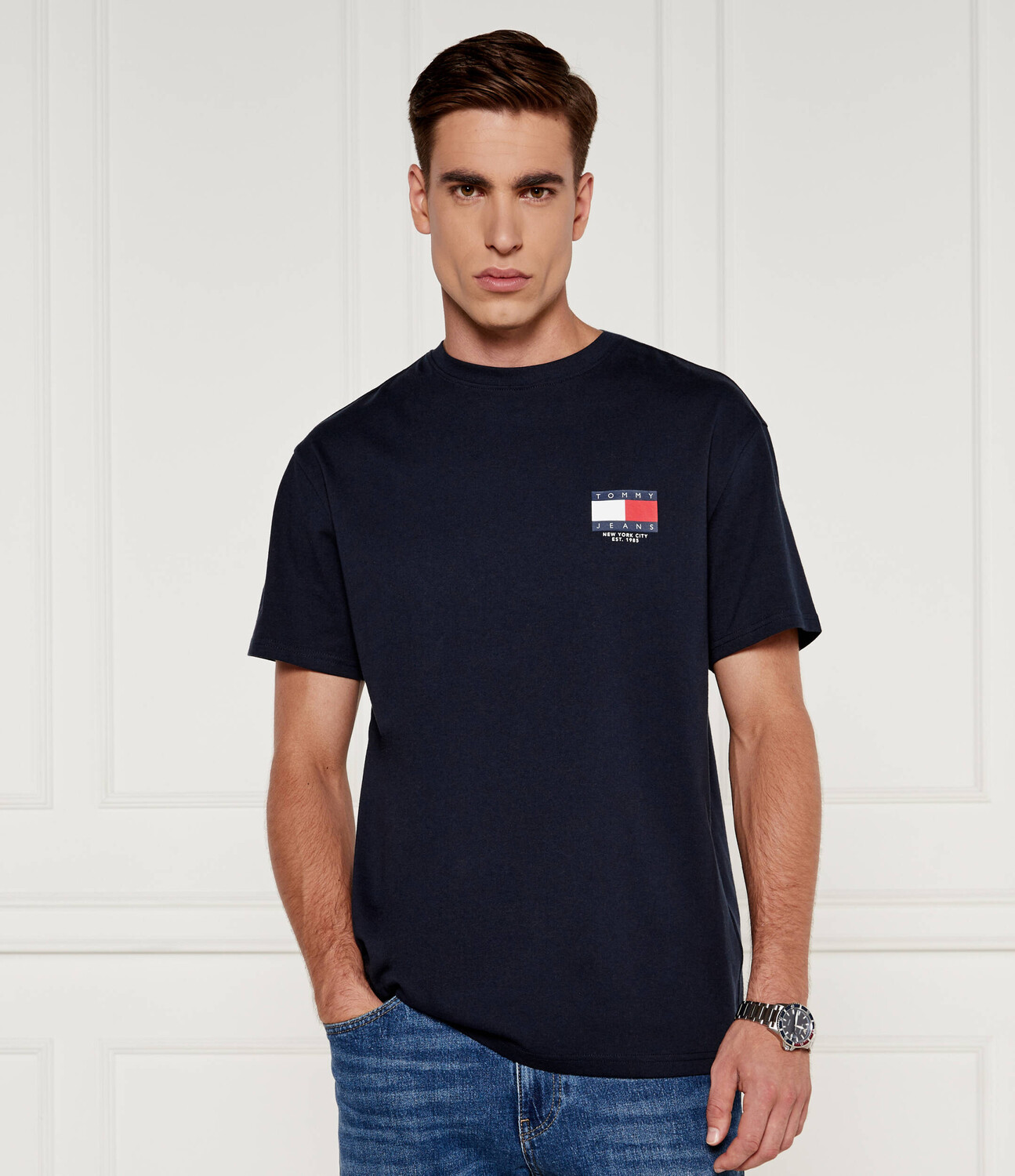 

Футболка Tommy Jeans Regular Fit, темно-синий
