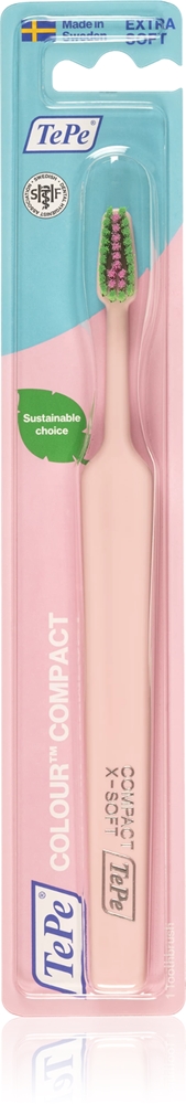 

Цветная компактная зубная щетка x-soft Tepe, 1 шт