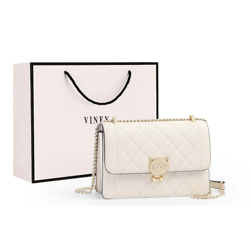 

VINEY Кожаная сумка через плечо, Ecru